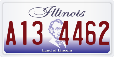 IL license plate A134462