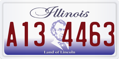 IL license plate A134463