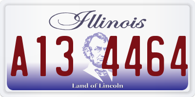 IL license plate A134464