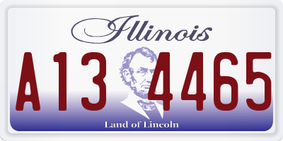IL license plate A134465