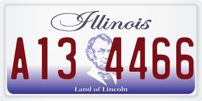 IL license plate A134466