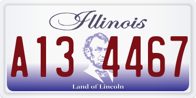 IL license plate A134467