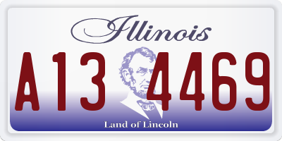 IL license plate A134469