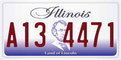 IL license plate A134471