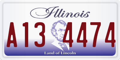 IL license plate A134474