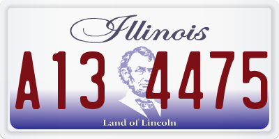 IL license plate A134475