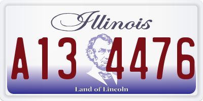IL license plate A134476