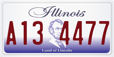 IL license plate A134477
