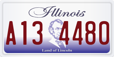 IL license plate A134480