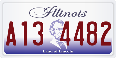 IL license plate A134482