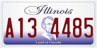 IL license plate A134485