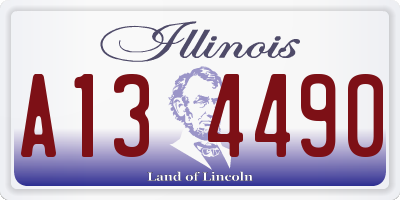 IL license plate A134490
