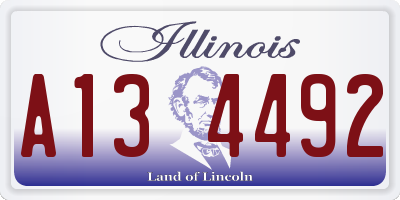 IL license plate A134492