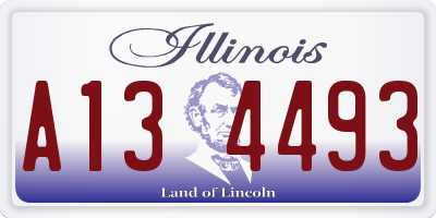IL license plate A134493