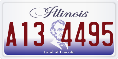 IL license plate A134495