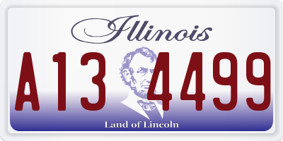 IL license plate A134499