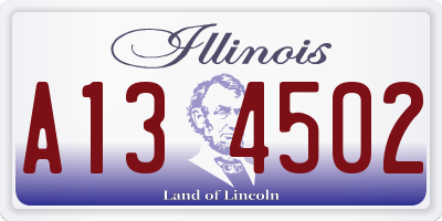 IL license plate A134502