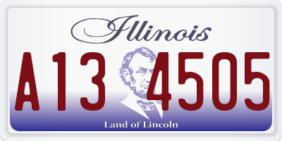 IL license plate A134505