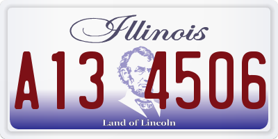 IL license plate A134506