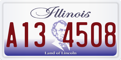 IL license plate A134508