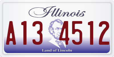 IL license plate A134512