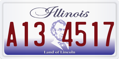 IL license plate A134517