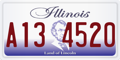 IL license plate A134520