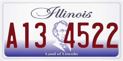 IL license plate A134522