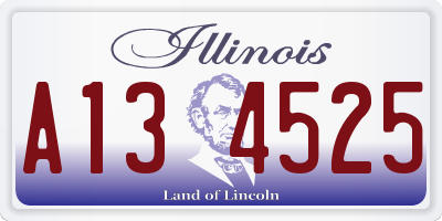 IL license plate A134525