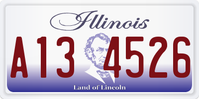 IL license plate A134526