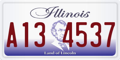 IL license plate A134537