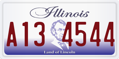 IL license plate A134544