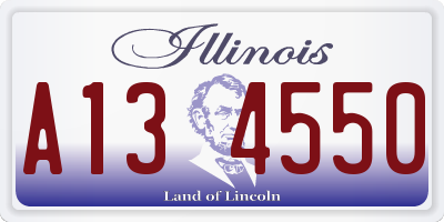 IL license plate A134550