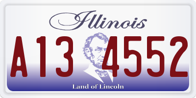 IL license plate A134552