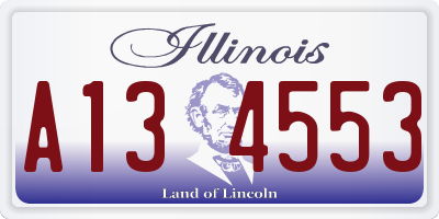 IL license plate A134553