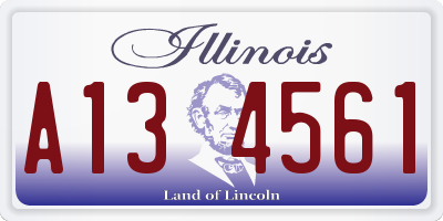 IL license plate A134561