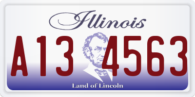 IL license plate A134563