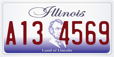 IL license plate A134569