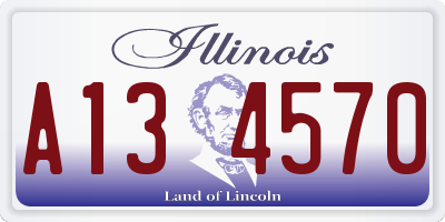 IL license plate A134570