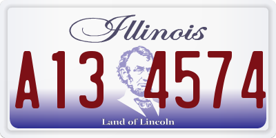 IL license plate A134574