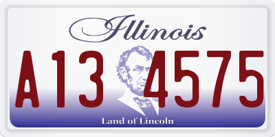 IL license plate A134575