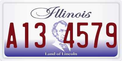 IL license plate A134579