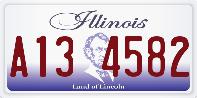 IL license plate A134582