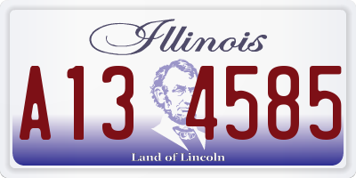 IL license plate A134585