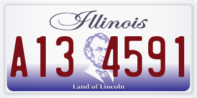IL license plate A134591
