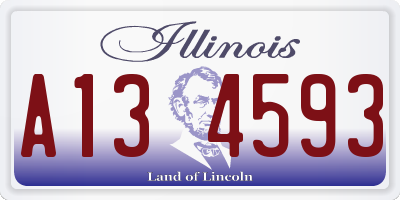 IL license plate A134593