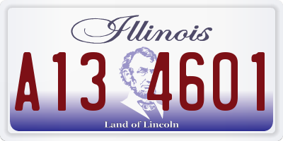 IL license plate A134601