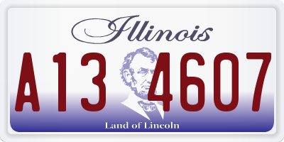 IL license plate A134607