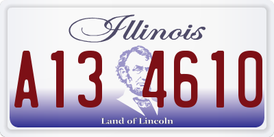 IL license plate A134610