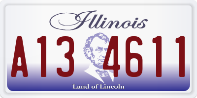 IL license plate A134611